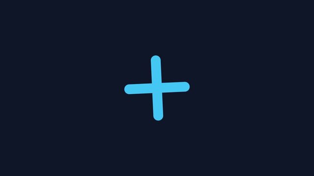 minimal plus to cross rotation animation