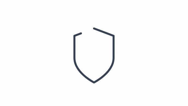 minimal shield checkmark security animation
