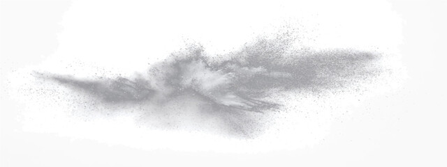 Wispy ethereal grey smoke or powder cloud drifts across the frame, suggesting mystery or a sudden event. © Ateş