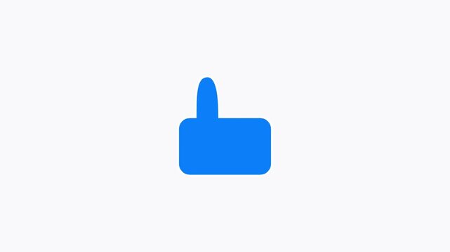 minimal thumbs up popping animation icon