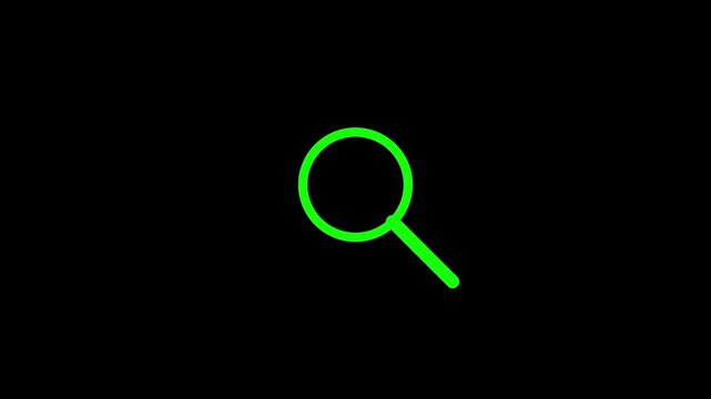 modern green search icon pulse animation