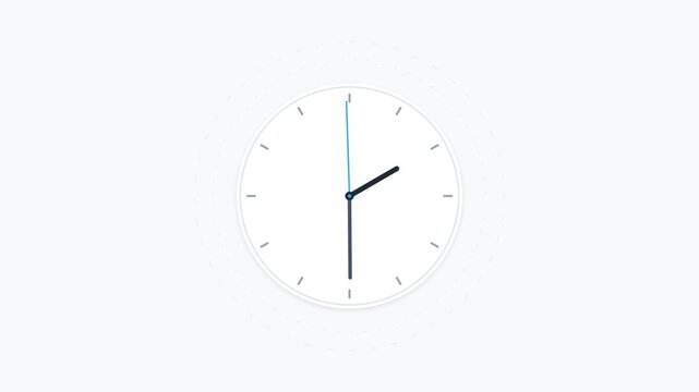modern minimal productivity clock animation