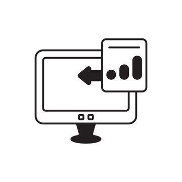 Data Entry Icon Isolated on White Background Illustration