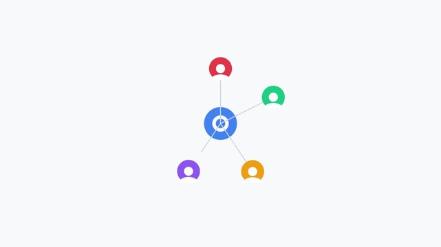 team collaboration avatar network animation