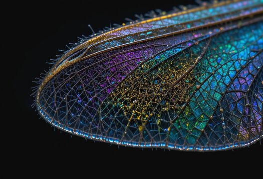 Extreme Macro Dragonfly Wing Edge Marginal Detail Hair Scale Fringe Science