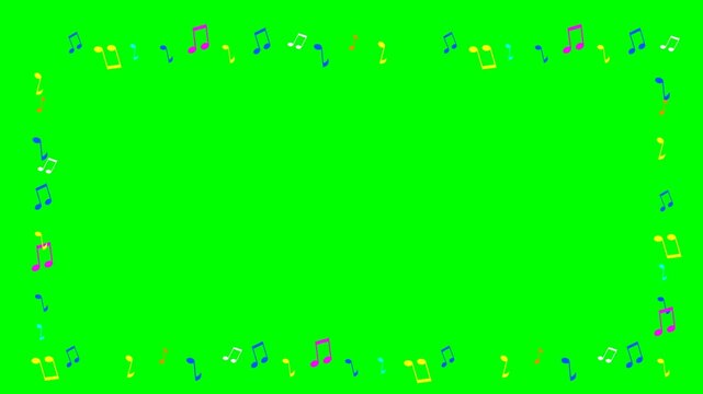 MusicBorder GreenScreen Dynamic Audio Sound Equalizer Spectrum Visualizer Seamless Loop 4K