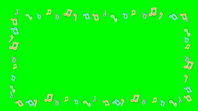 MusicBorder GreenScreen Dynamic Audio Sound Equalizer Spectrum Visualizer Seamless Loop 4K