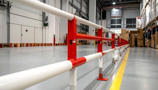 A barrier to prevent objects from falling from a factory, carton box, or large warehouse.
