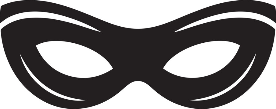 eye mask icon. logo Vector Black silhouettes