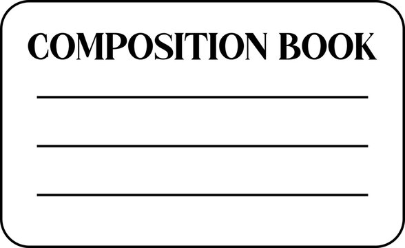 Classic Editable, Composition, Notebook, Label, Blank, Template,