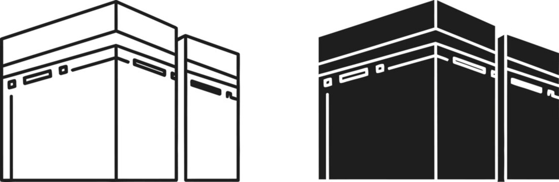 Modern shuttered storefronts illustration