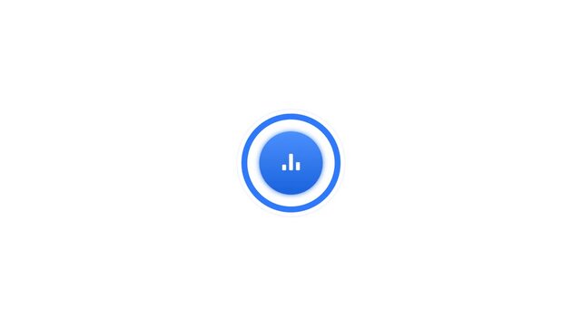Blue Circle Pause Button Icon Animation