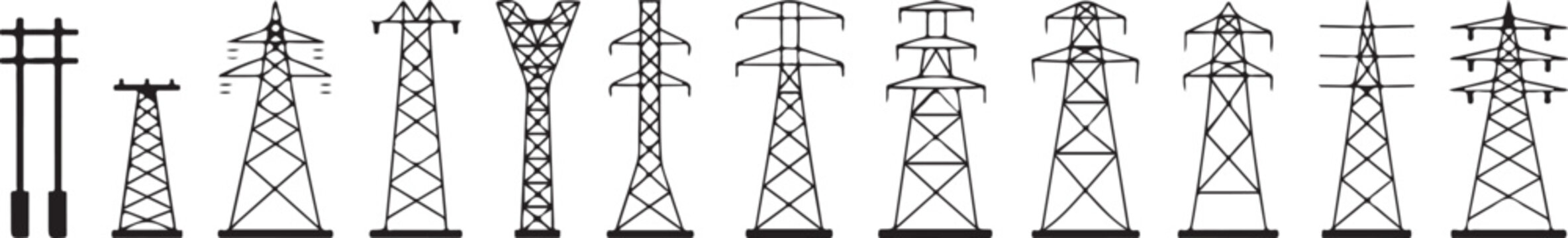 Utility pole crossarm and hardware types