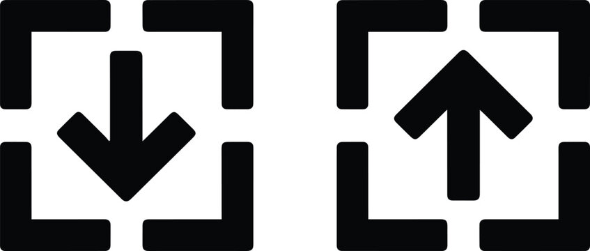 Download and upload file icons for user interface