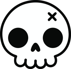 Skull anatomy icon for education materials © Icon Stock