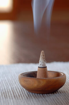 Cone of incense, close-up