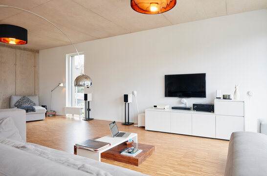 Empty modern living room