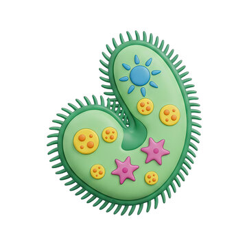 3D Illustration of a Paramecium