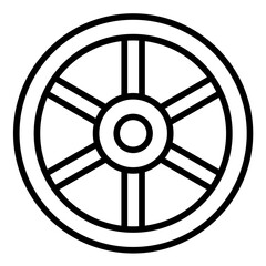 Fototapeta premium Boat Wheel Icon
