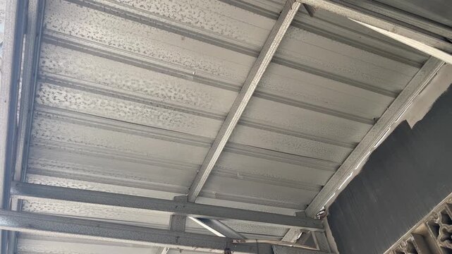 Lightweight steel truss structure with galvalume corrugated roof sheet