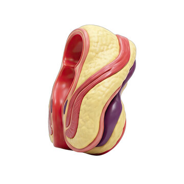 Anatomical Model of a Cross-Section of a Blood Vessel