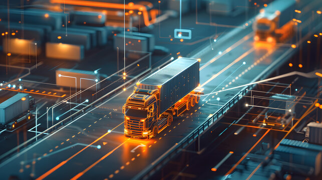 Logistics managers using AI and digital platforms for smart supply chain operations and tracking
