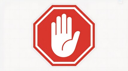 Obraz premium Stop sign, hand gesture, traffic sign, road sign, warning sign