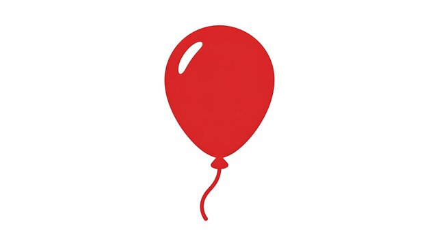 Red balloon, shiny rubber balloon, tied balloon, single red balloon