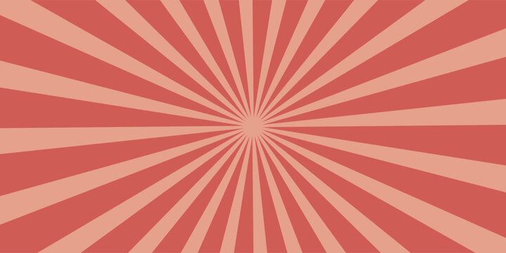 Circus background and spiral retro rays vector pattern. Vintage poster of red white sun or star burst radial lines with grunge texture, circus, carnival, summer fair or chapiteau backdrop,