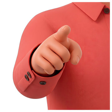 Cartoon Hand Pointing Forward