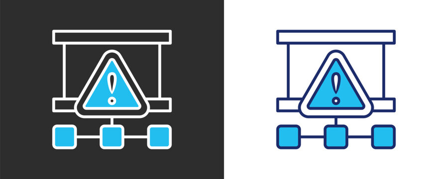 Contingency Planning Icon Set, Colored Outline Vector Illustration