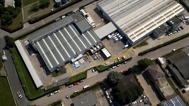Industrial engineering facility in Italy producing HVAC systems, chillers and ventilation equipment for commercial buildings, hospitals and large infrastructure projects.