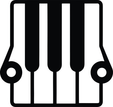 claves instrument silhouette vector art illustration, black and white design