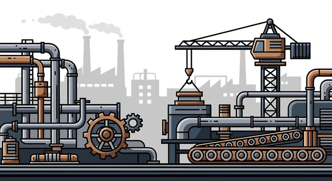 Industrial Factory Machinery Equipment Manufacturing.