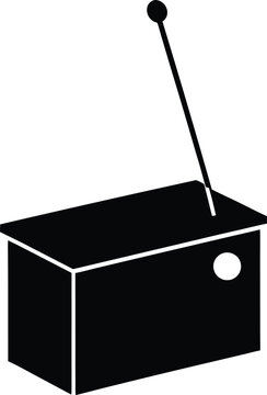 theremin silhouette vector art illustration, black and white design