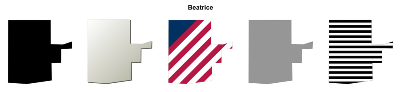 Beatrice (Alabama) blank outline map