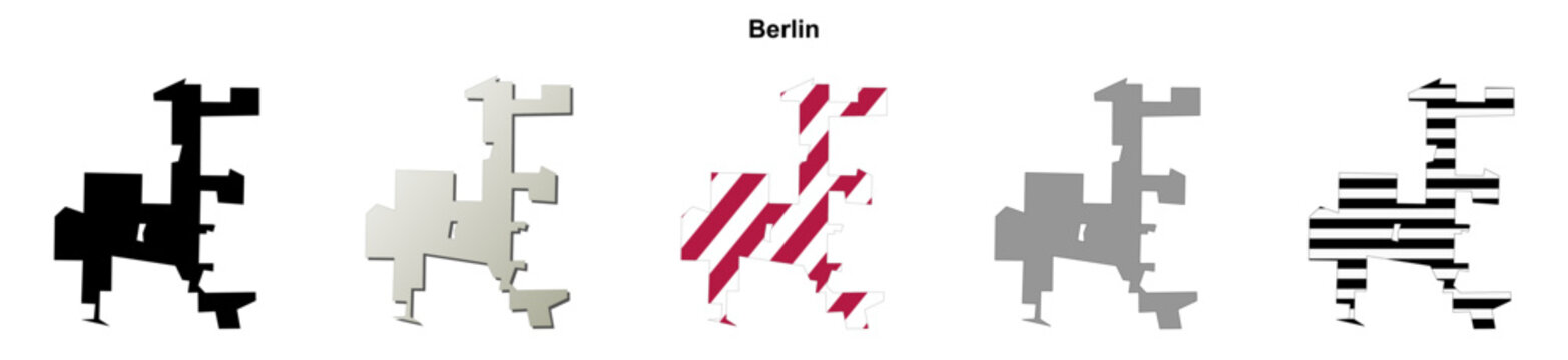 Berlin (Alabama) blank outline map