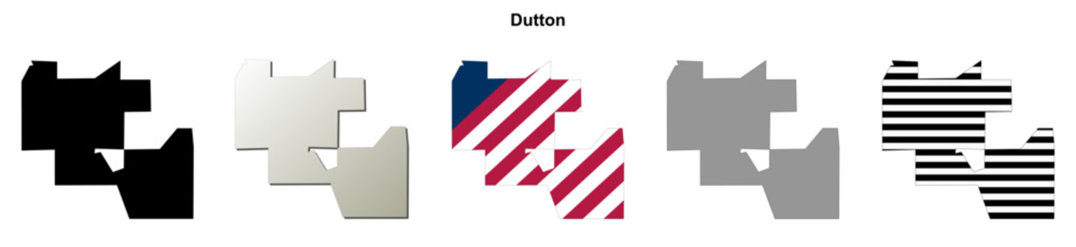 Dutton (Alabama) blank outline map
