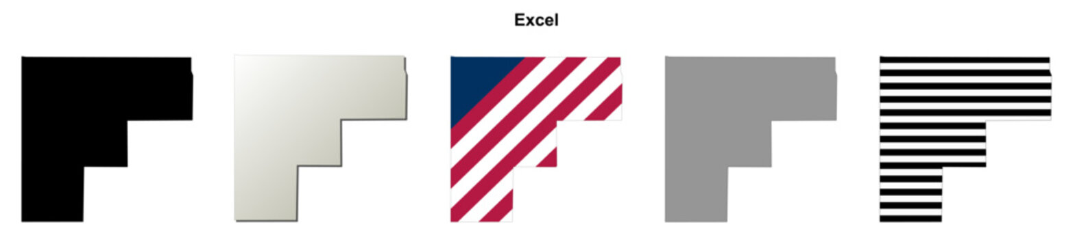 Excel (Alabama) blank outline map