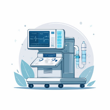 Medical Ventilator Machine Illustration
