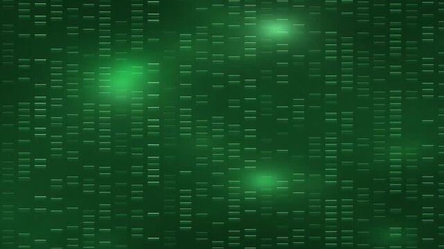 Green digital matrix motion with flickering data dash patterns