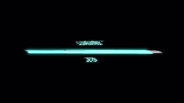 Processing Glitch Loader Animation with Modern Digital Progress Display. Transparent Background. 4K Motion Graphic