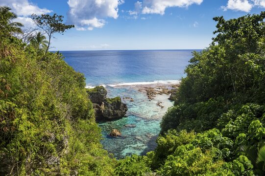 Low tide pools at coast, South Pacific, Niue