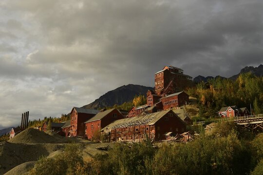Kennicott Mine, historic copper mine near McCarthy, Wrangell-St.Elias National Park, Alaska, USA