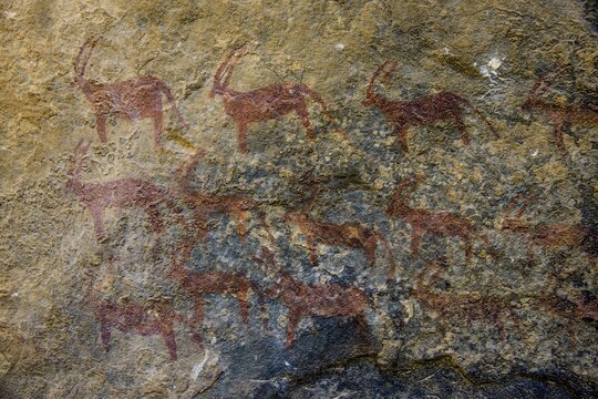 Ancient rock paintings at Qohaito, Eritrea