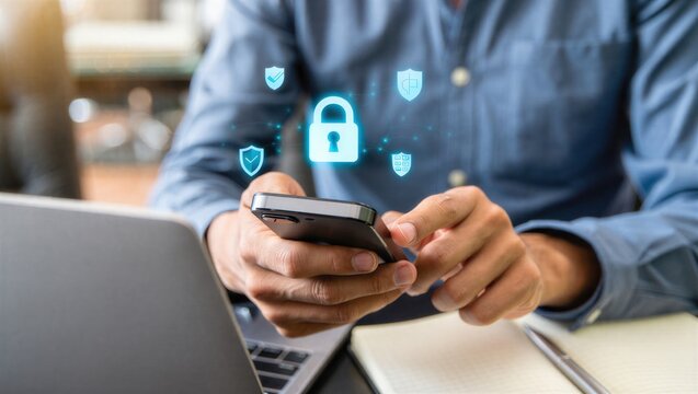 Cyber security concept, Login, User, identification information security and encryption, secure Internet access, cybersecurity, secure access to user's personal information