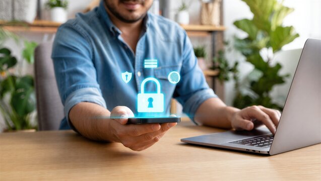 Cyber security concept, Login, User, identification information security and encryption, secure Internet access, cybersecurity, secure access to user's personal information