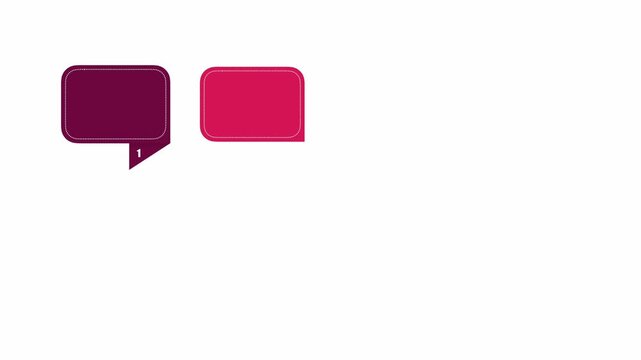 animated video of business infographics multi color rectangle shape with  label 8 steps  for workflow, presentation, 4k animation
