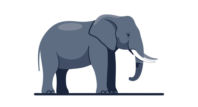 Gray Elephant Standing on Platform.