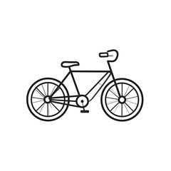 Fototapeta premium A simple line drawing of a bicycle with a white background